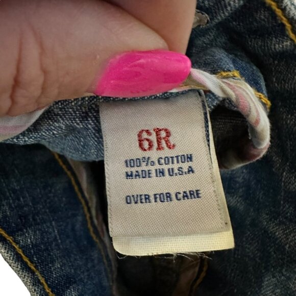 Abercrombie & Fitch Capri‎ Cargo Jeans Vintage Blast Retro Y2K Boho Size 6 - Picture 8 of 8